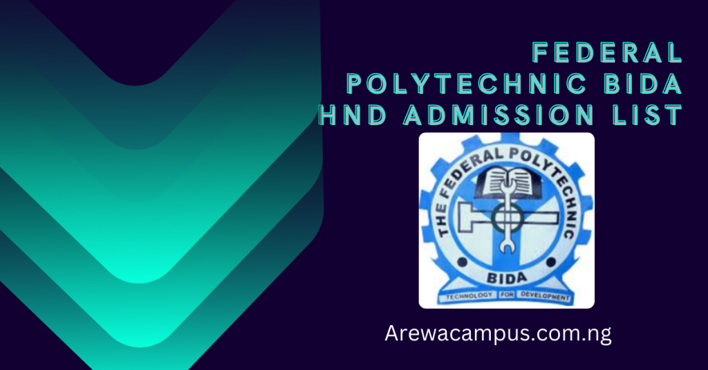 Federal Polytechnic Bida HND Admission List