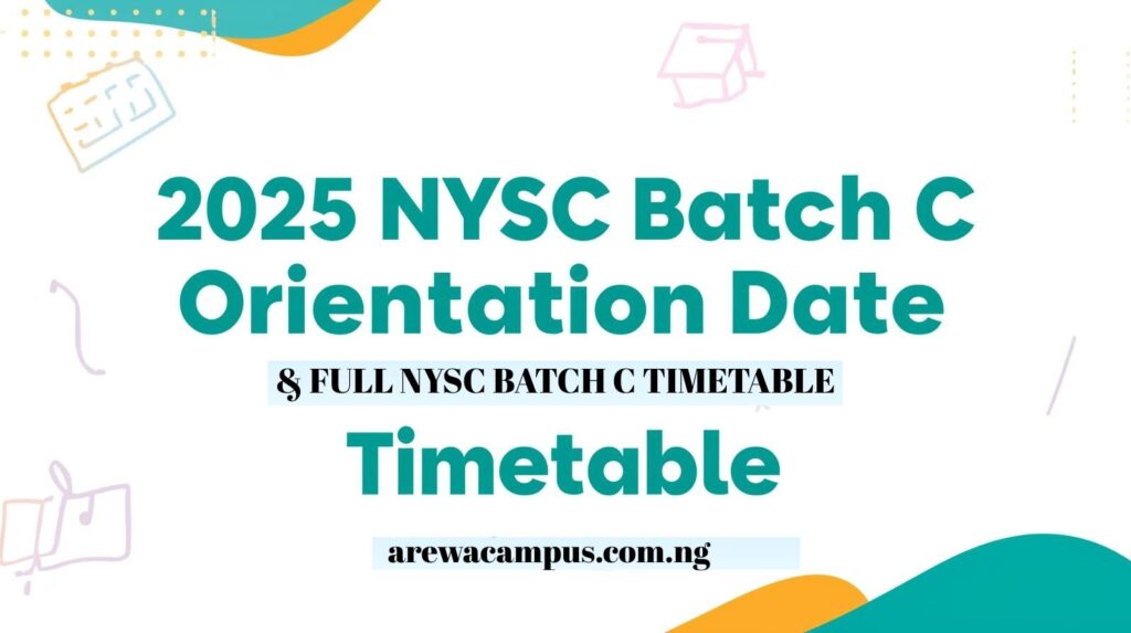2025 NYSC Batch C Orientation Commencement Date